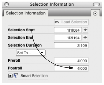 The Selection Information window.